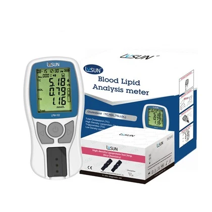 Lysun vérlipidelemző mérő koleszterin-triglicerid lipidprofil-elemző tesztmérő