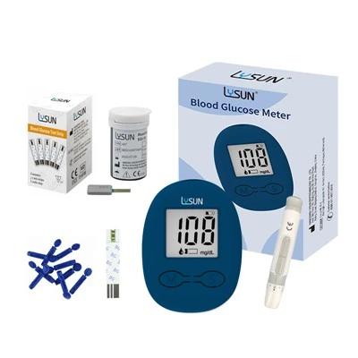 Lysun Diabetes vércukormérő készlet tesztcsíkokkal és lándzsákkal BGM{0}}